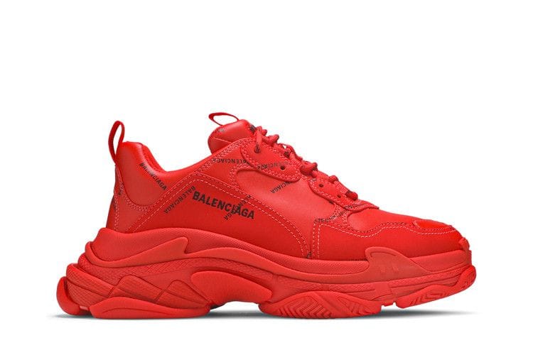 Balenciaga Triple S Allover Logo Red
