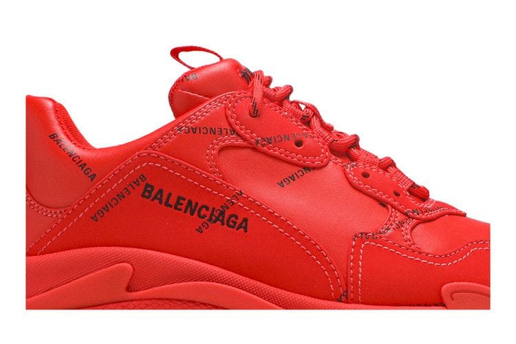 Balenciaga Triple S Allover Logo Red