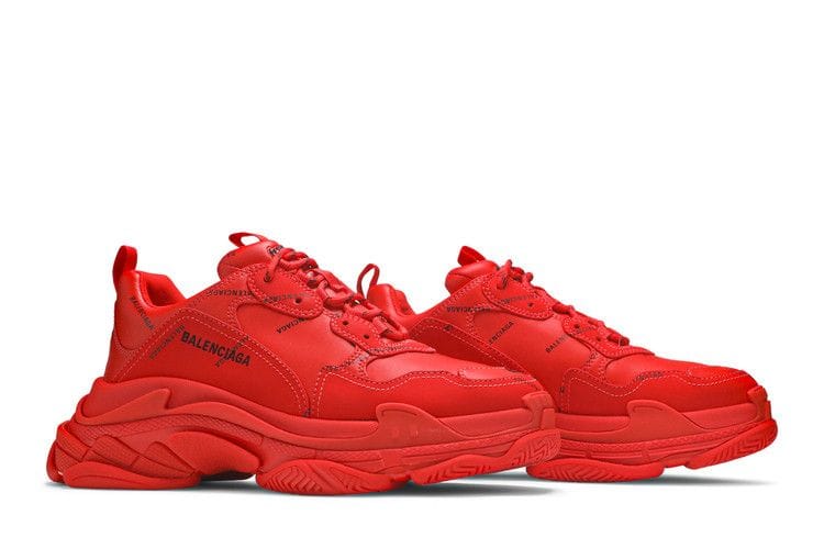 Balenciaga Triple S Allover Logo Red