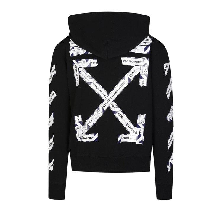 Off-White Airport Tape Slim Hoodie Black/White