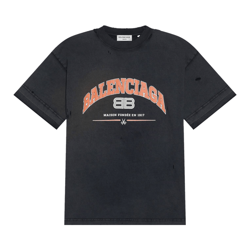 Balenciaga Medium Fit T-Shirt Black/Orange/White