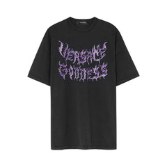 Versace Goddess Logo T-Shirt Black