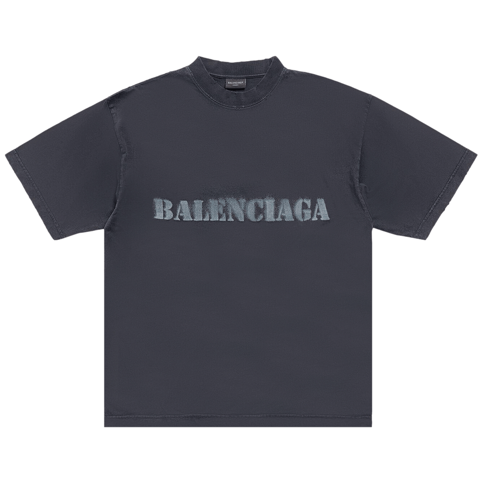 Balenciaga Stencil Type T-Shirt Medium Fit Black