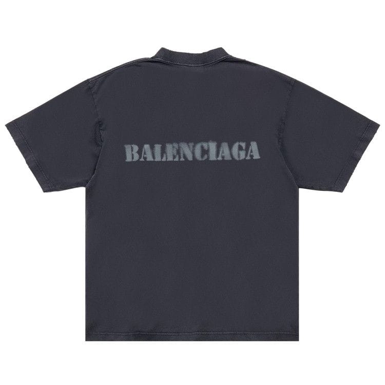 Balenciaga Stencil Type T-Shirt Medium Fit Black