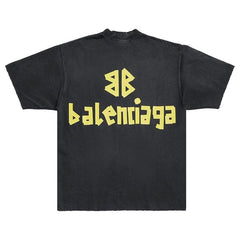 Balenciaga Tape Type Medium Fit T-Shirt Black