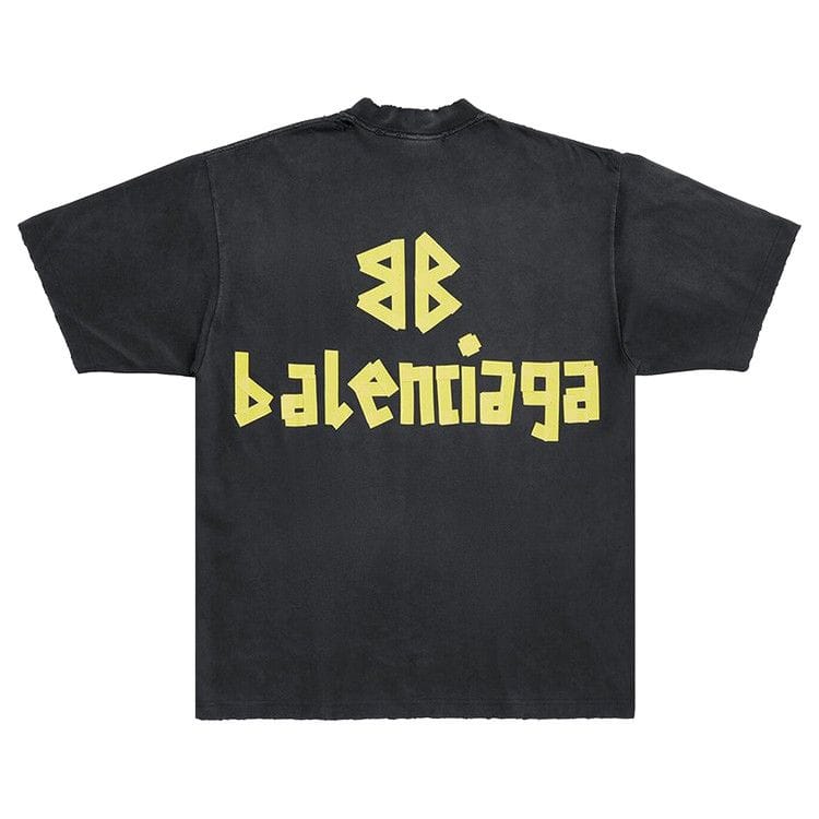 Balenciaga Tape Type Medium Fit T-Shirt Black