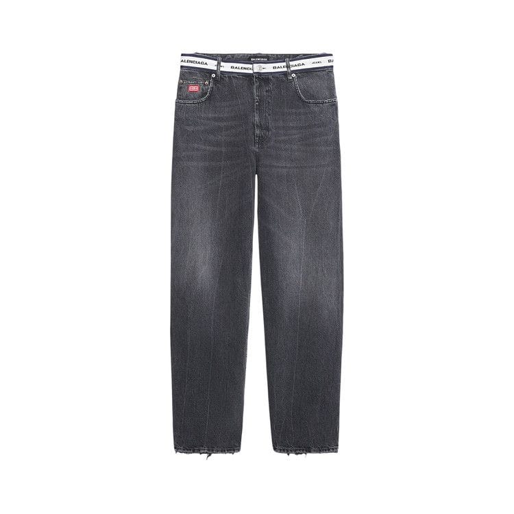 Balenciaga Logo Waistband Pants Black/White
