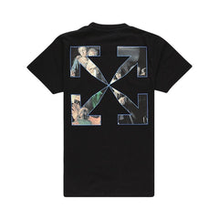 Off-White Caravaggio Painting Shorts-Sleeve Slim T-Shirt Black
