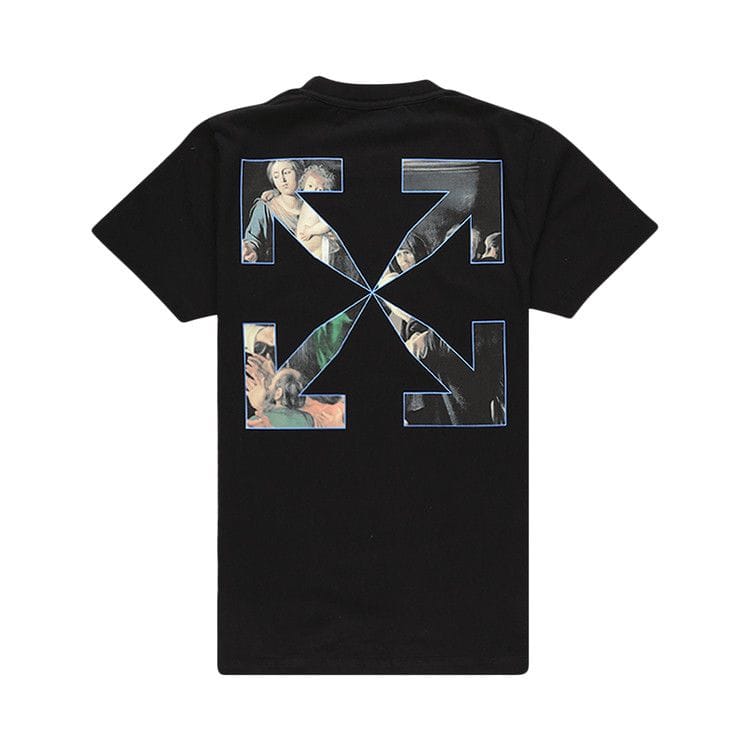 Off-White Caravaggio Painting Shorts-Sleeve Slim T-Shirt Black