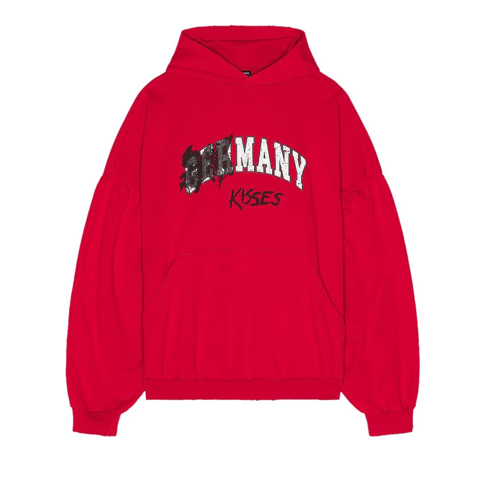 Balenciaga Round Hoodie Faded Red