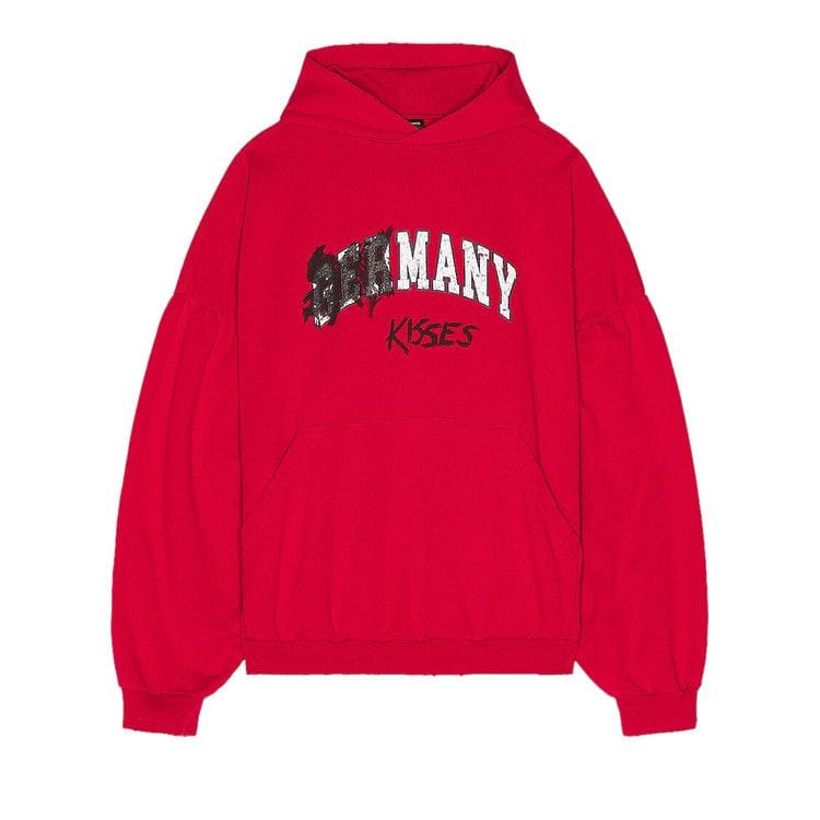 Balenciaga Round Hoodie Faded Red