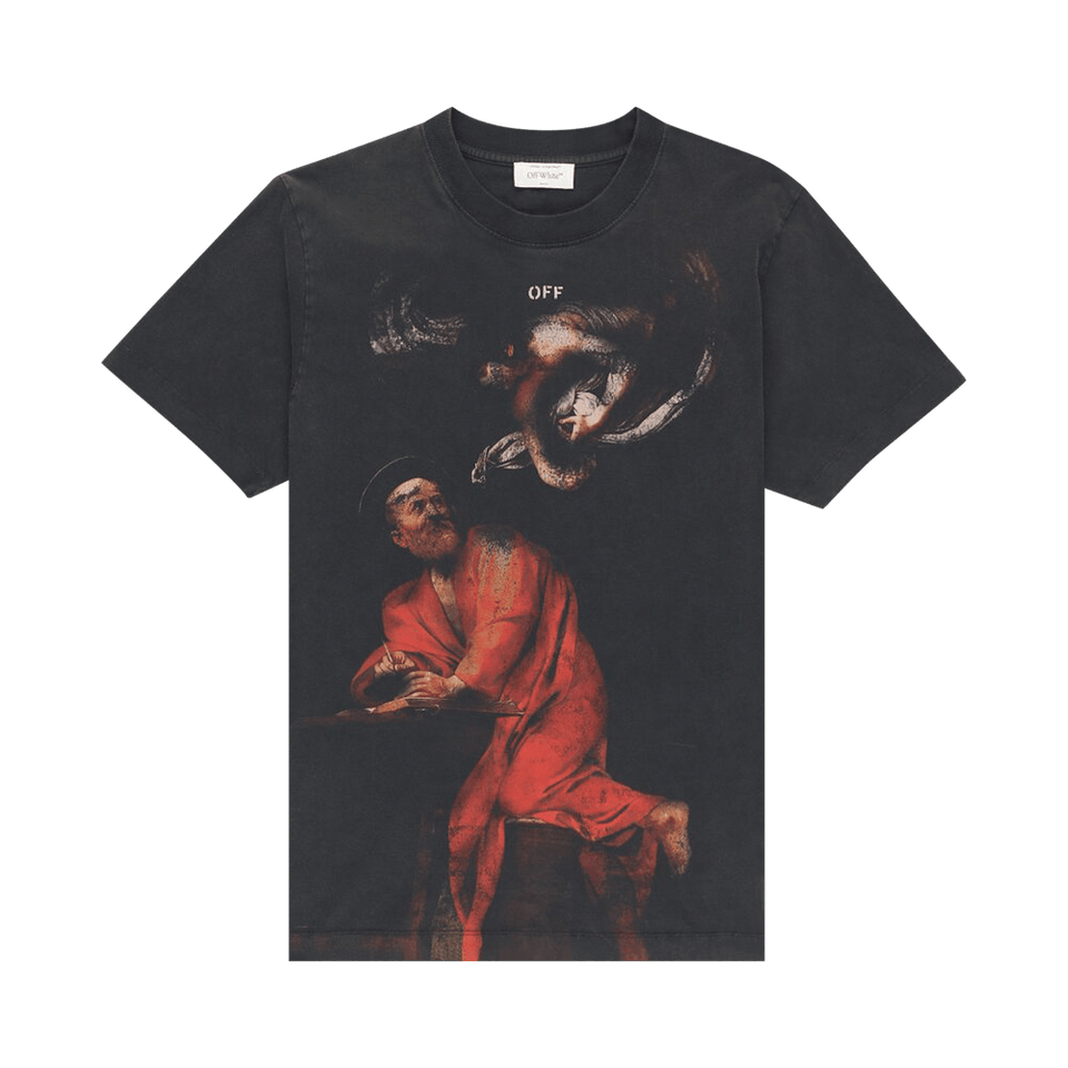 Off-White Saint Matthew Slim Shorts-Sleeve T-Shirt Black/Multicolor