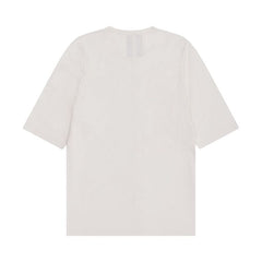Moncler x Rick Owens Knitted Crewneck Shorts-Sleeve T-Shirt Milk