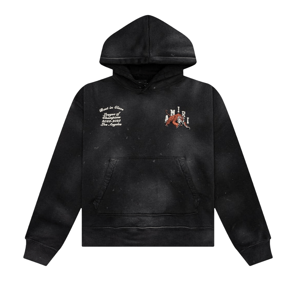 Amiri Vintage Tiger Varsity Hoodie Black