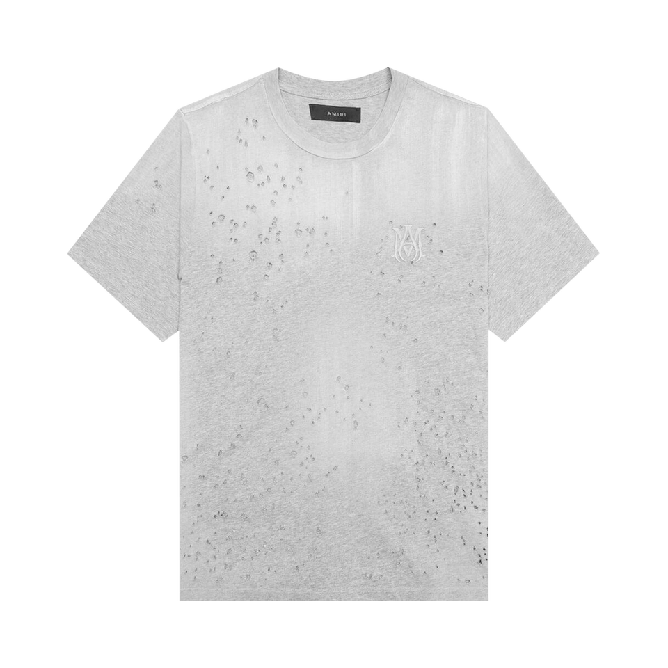Amiri Shotgun Embroidered T-Shirt Grey