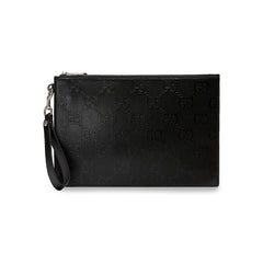 Gucci GG Embossed Pouch Black