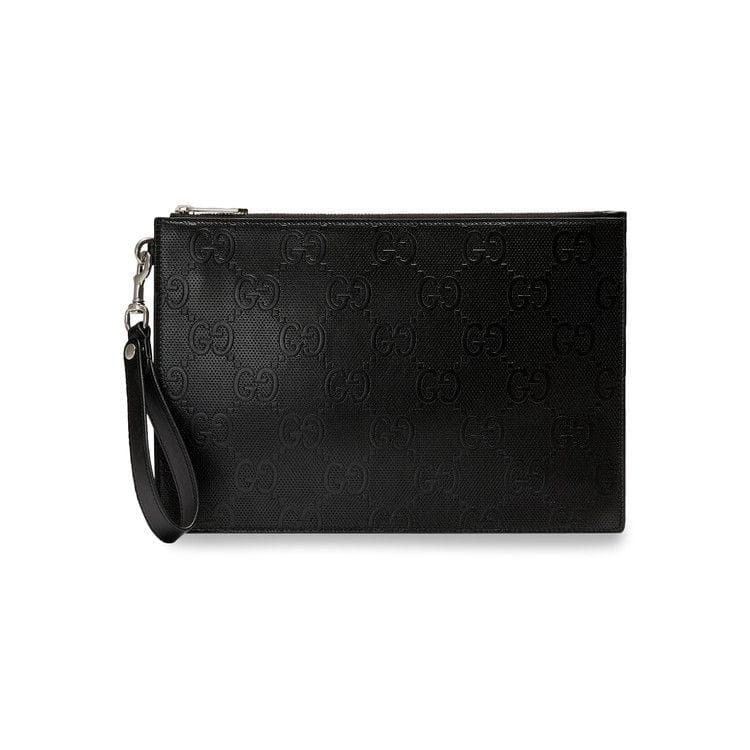 Gucci GG Embossed Pouch Black