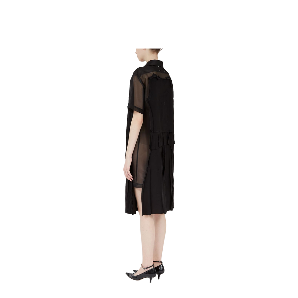 Black Mesh Design Dress