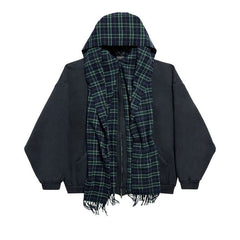 Balenciaga Scarf Zip-Up Hoodie Deep Blue/Black