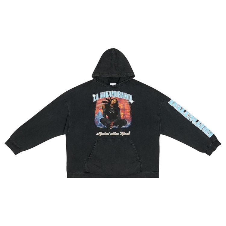 Balenciaga Music Aya Nakamura Merch Hoodie Wide Fit Black