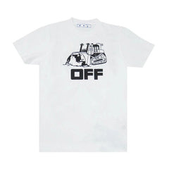 Off-White World Caterpillar Shorts-Sleeve Slim T-Shirt White/Black