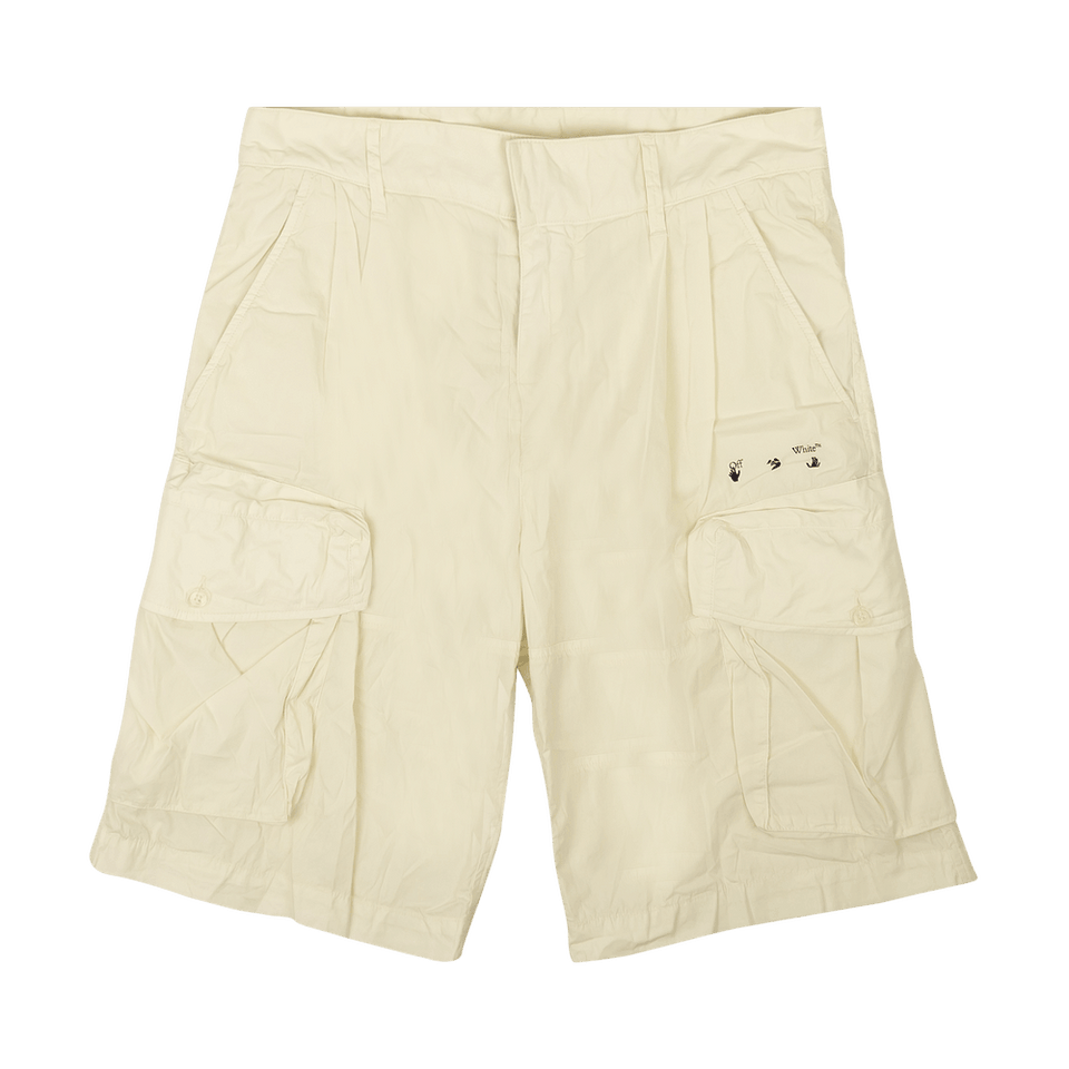 Off-White Logo Utility Shorts White