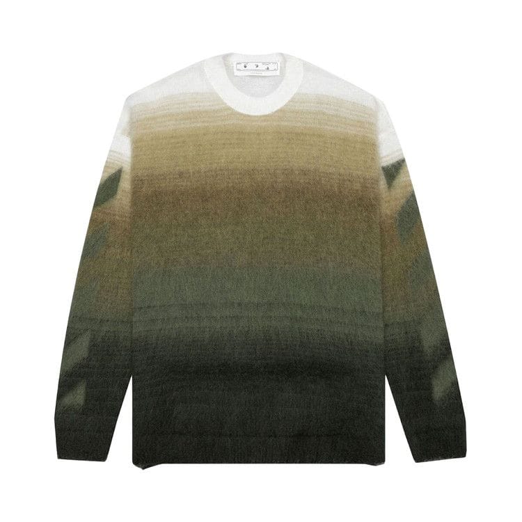 Off-White Diag Brushed Knit Crewneck Green/Green