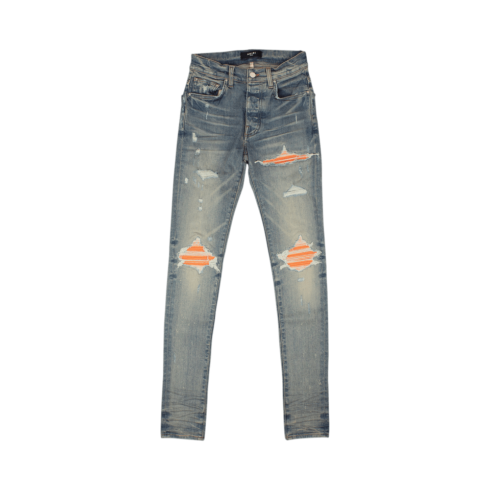 Amiri MX1 Ultra Suede Skinny Jeans Blue