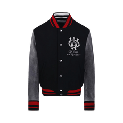 Off-White Gothinc Wool Regular Varsity Bomber Black/Red/Grey