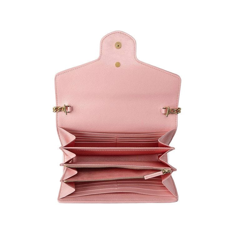 Gucci GG Marmont Mini Chain Bag Dark Red/Pastel Pink