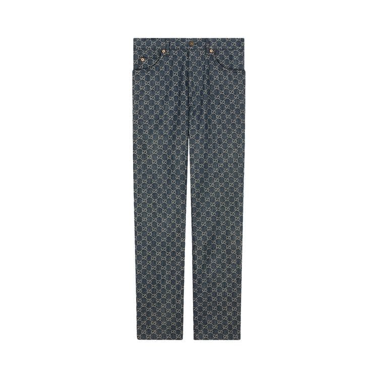 Gucci Eco Washed GG Denim Pant Dark Blue/Ivory