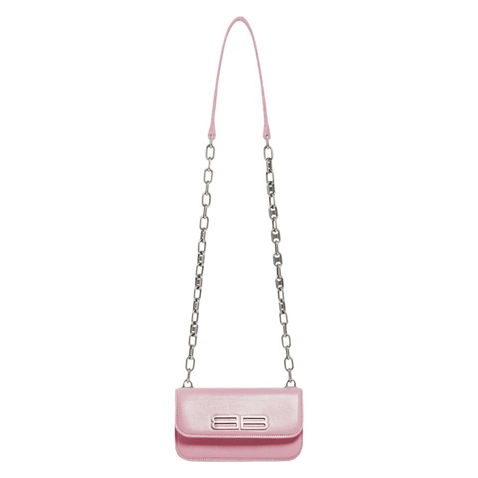Balenciaga Gossip XS Bag With Chain Pink