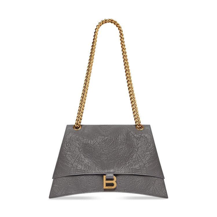 Balenciaga Medium Crush Chain Bag Dark Grey