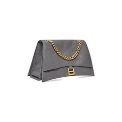 Balenciaga Medium Crush Chain Bag Dark Grey