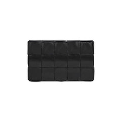 Bottega Veneta Intreccio Leather Cassette Bag Black/Silver