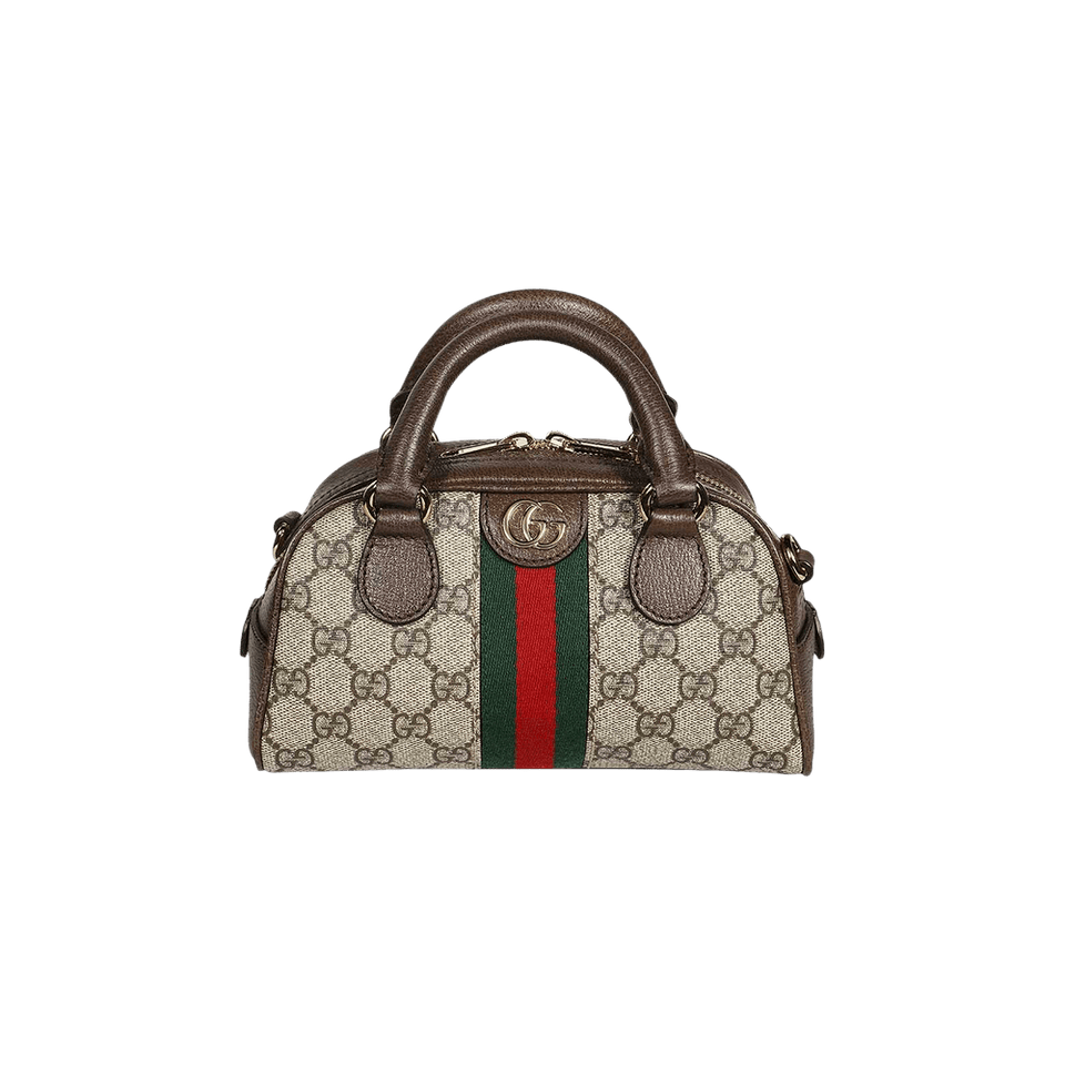 Gucci Ophidia GG Mini Top Handle Bag Beige/Ebony Supreme