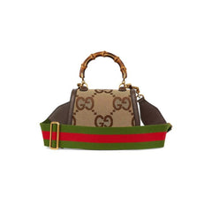 Gucci Bamboo 1947 Jumbo GG Mini Bag Camel/Ebony