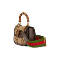 Gucci Bamboo 1947 Jumbo GG Mini Bag Camel/Ebony