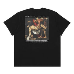 Off-White Caravaggio Deposition Over Shorts-Sleeve T-Shirt Black/White