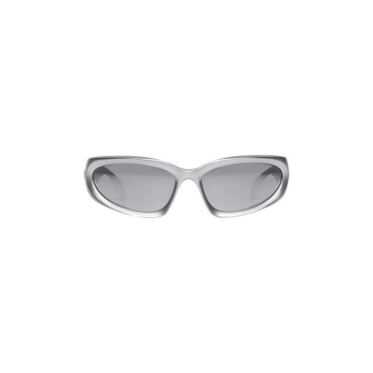 Balenciaga Swift Oval Sunglasses Silver