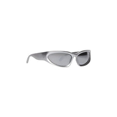 Balenciaga Swift Oval Sunglasses Silver