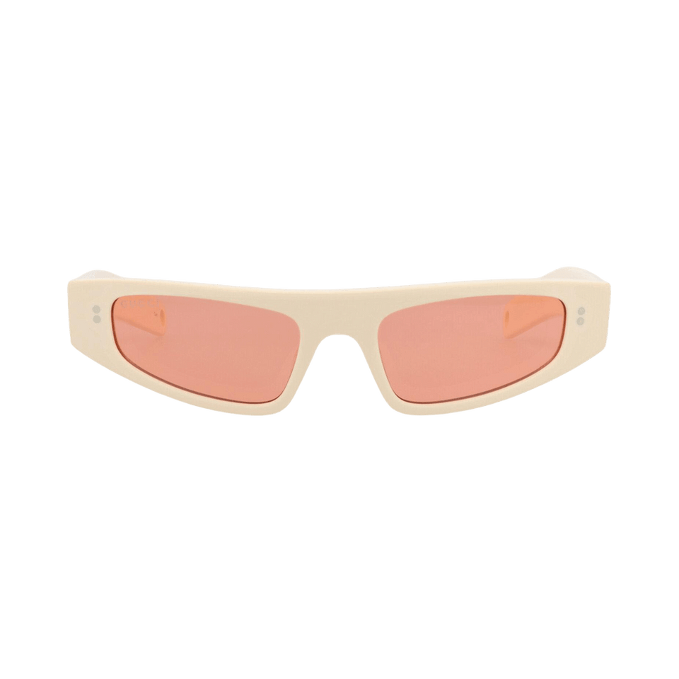 Gucci Cat Eye-Frame Recycled Acetate Sunglasses Ivory Red