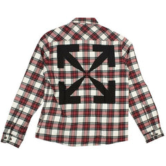 Off-White Check Arrow Flannel Shirt Red