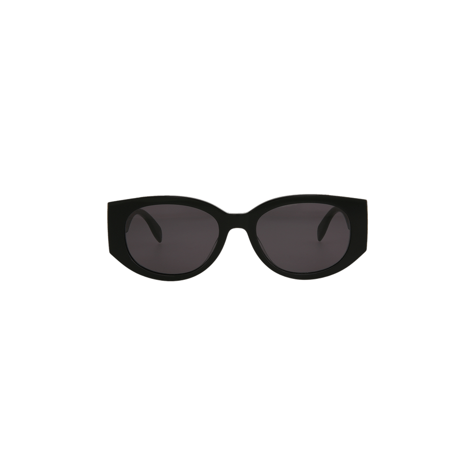 Alexander McQueen Oval Sunglasses Black/Grey