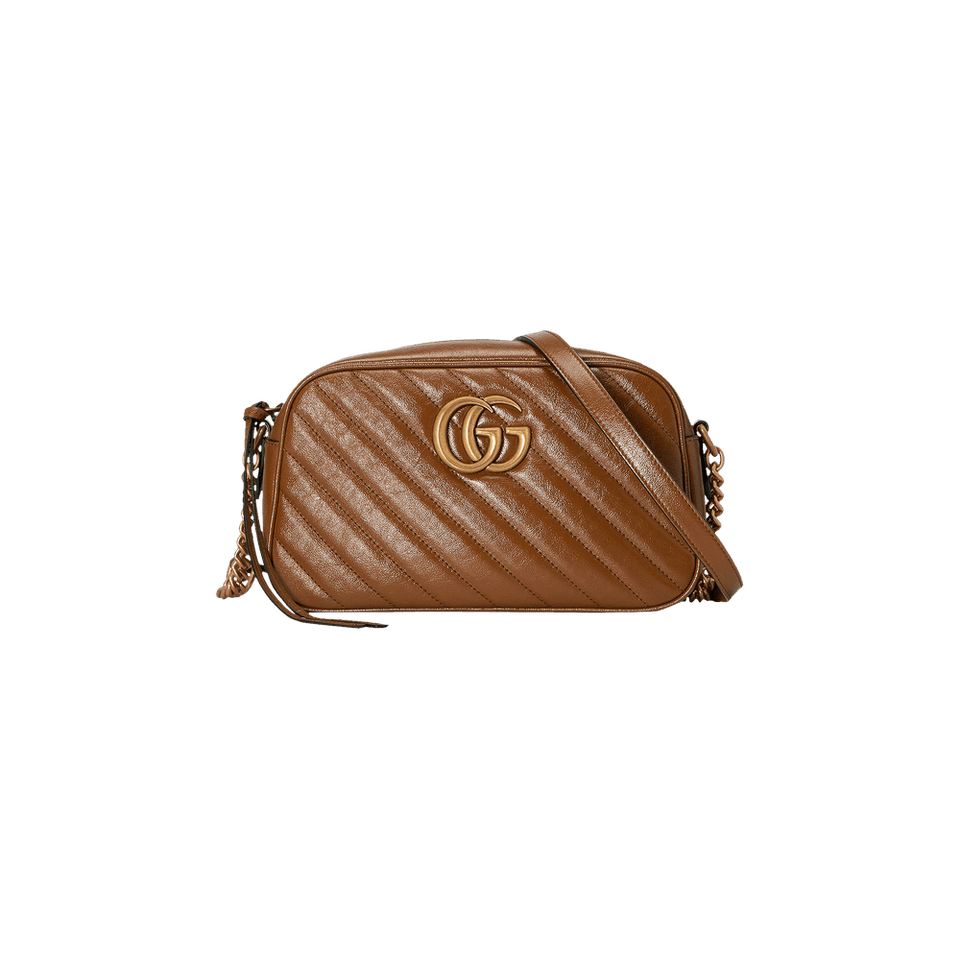Gucci GG Marmont Small Matelassé Shoulder Bag Brown