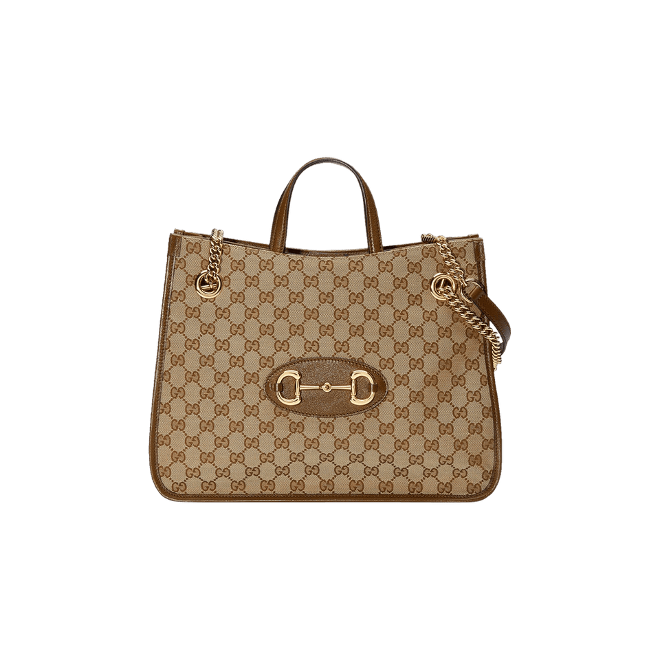 Gucci Horsebit 1955 Medium Tote Bag Beige