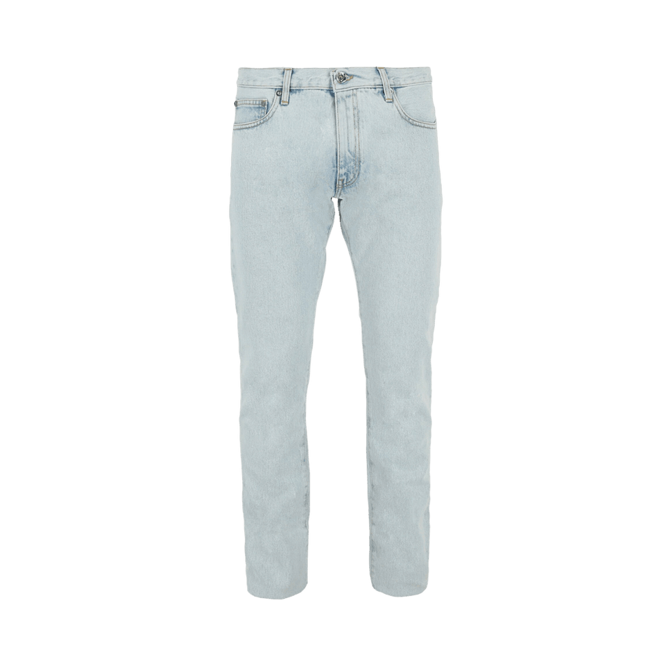 Off-White Diag Tab Slim Jeans Bleach Blue