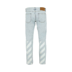 Off-White Diag Tab Slim Jeans Bleach Blue