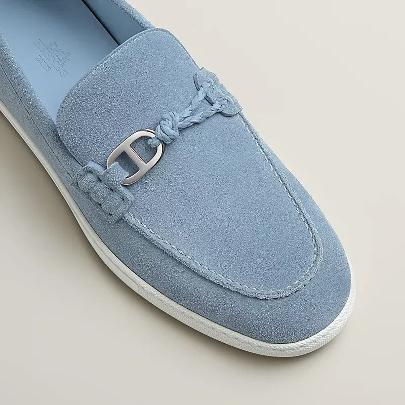 Hermès Ignacio loafers Bleu Jean suede