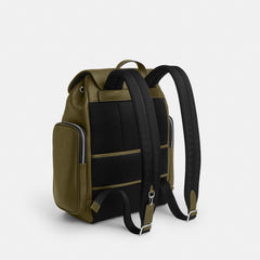 Coach Finn Backpack Silver Olive